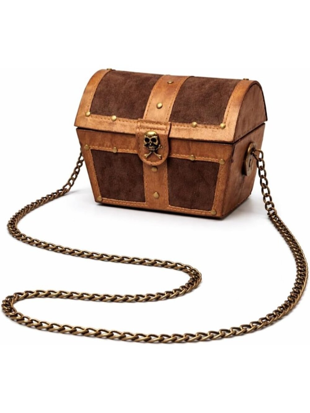 🎃Pirate Treasure Chest Handbag Buccaneer Chests Bag Vintage Pirate Skull & Bone